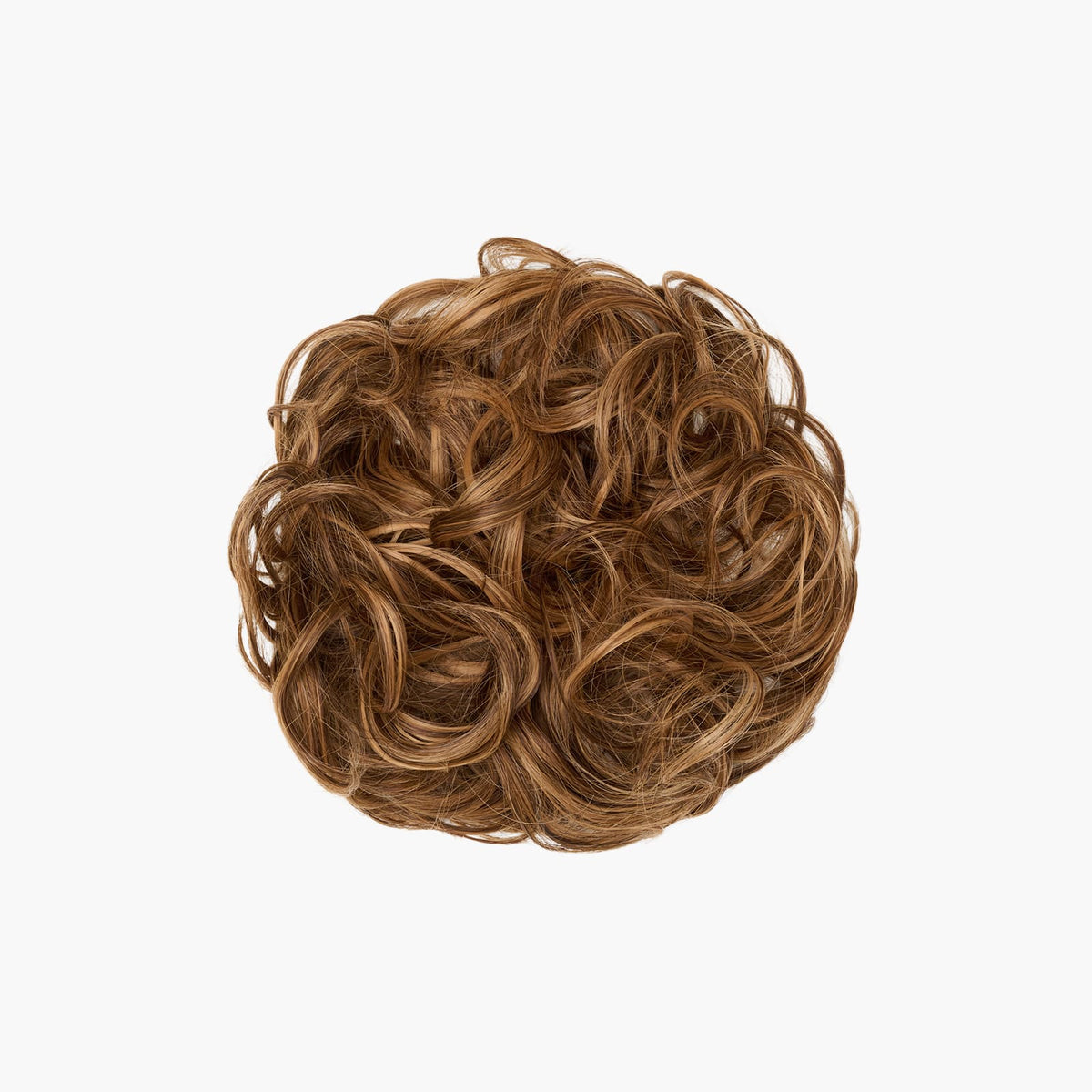 Stranded Curly Hair Messy Bun Scrunchie in Honey Blush (#6/27)