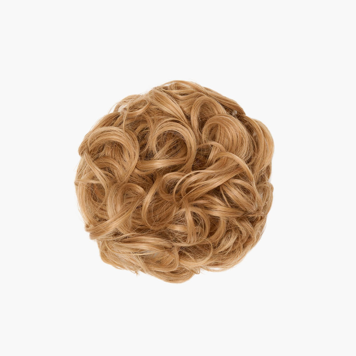 Stranded Curly Hair Messy Bun Scrunchie in Honeysuckle (#27)