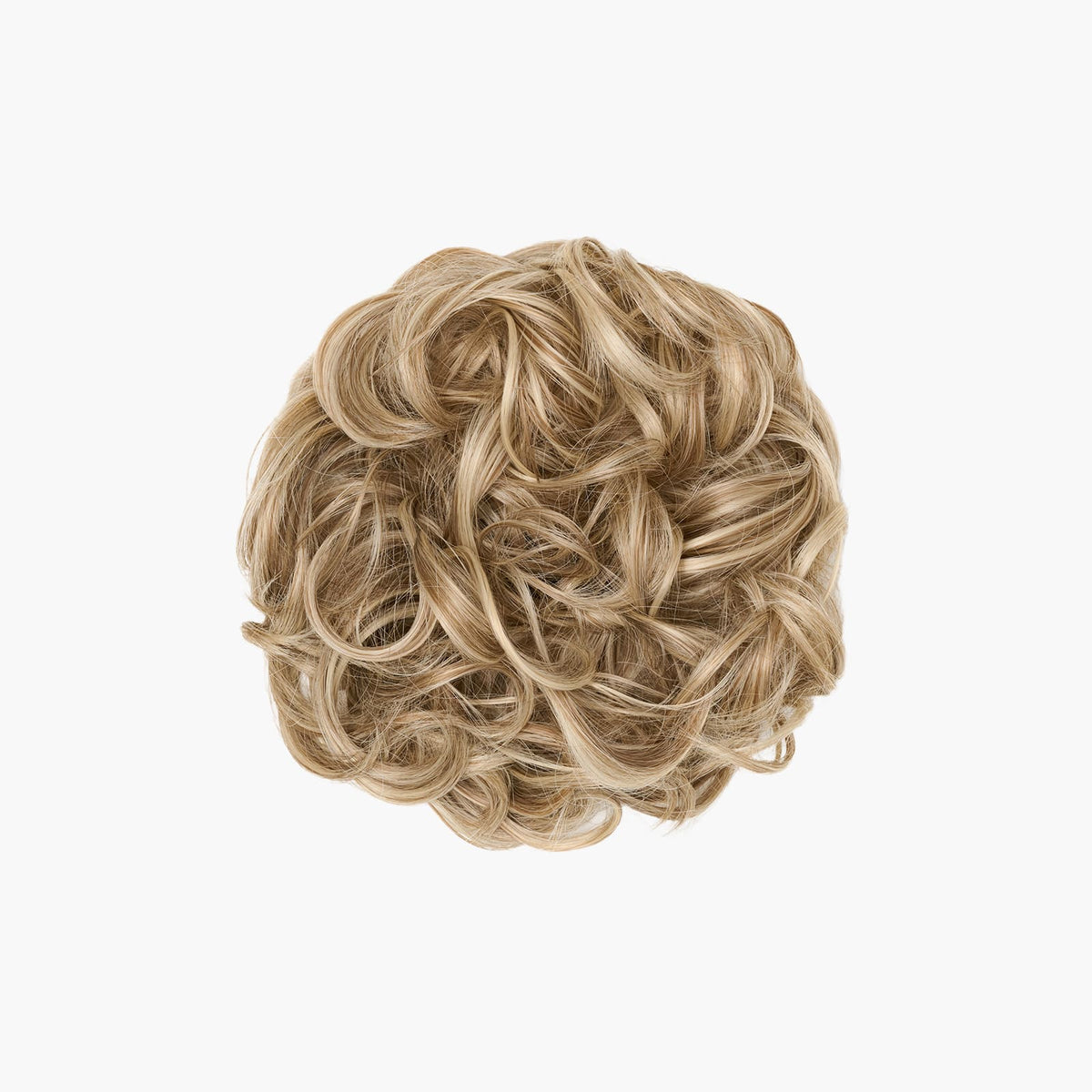 Stranded Curly Hair Messy Bun Scrunchie in Iris (#18/22)