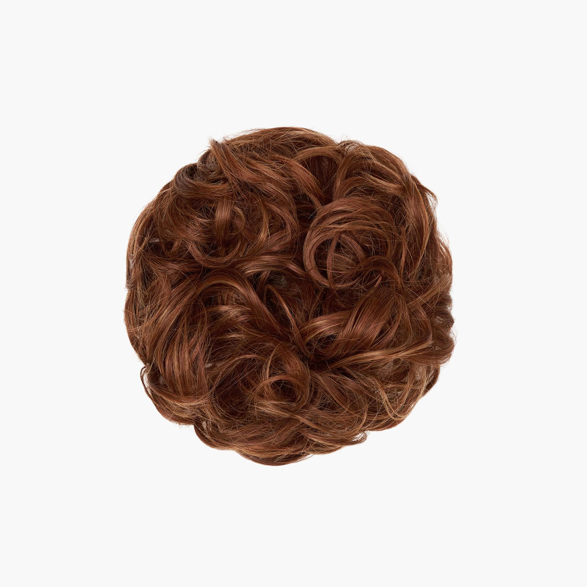 Stranded Curly Hair Messy Bun Scrunchie in Sunrose (#33/30)