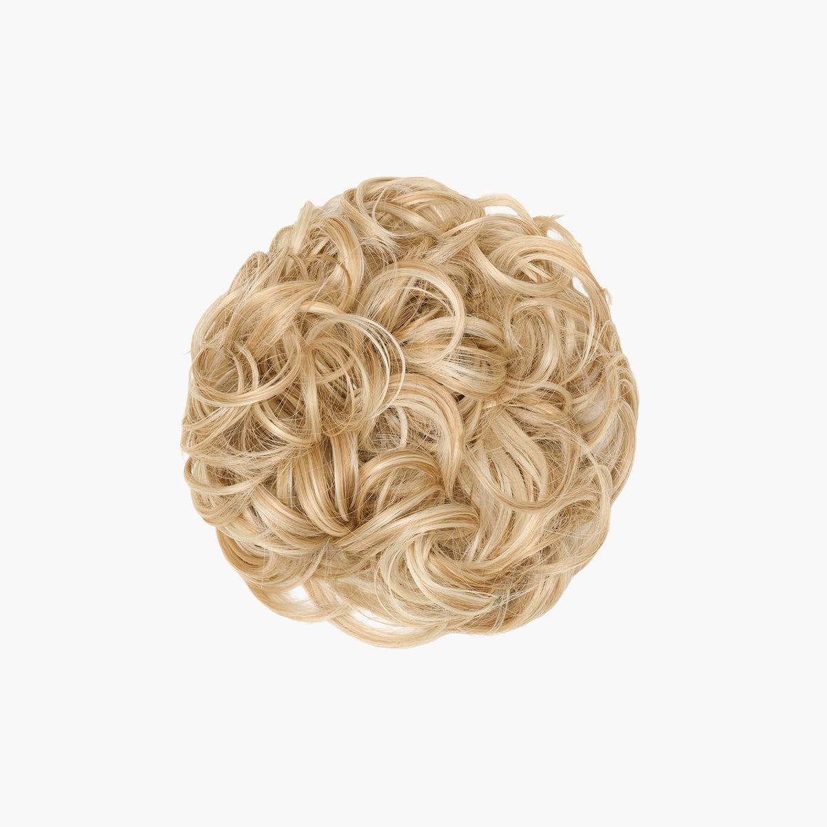Stranded Curly Hair Messy Bun Scrunchie in Sweetheart (#16/613)