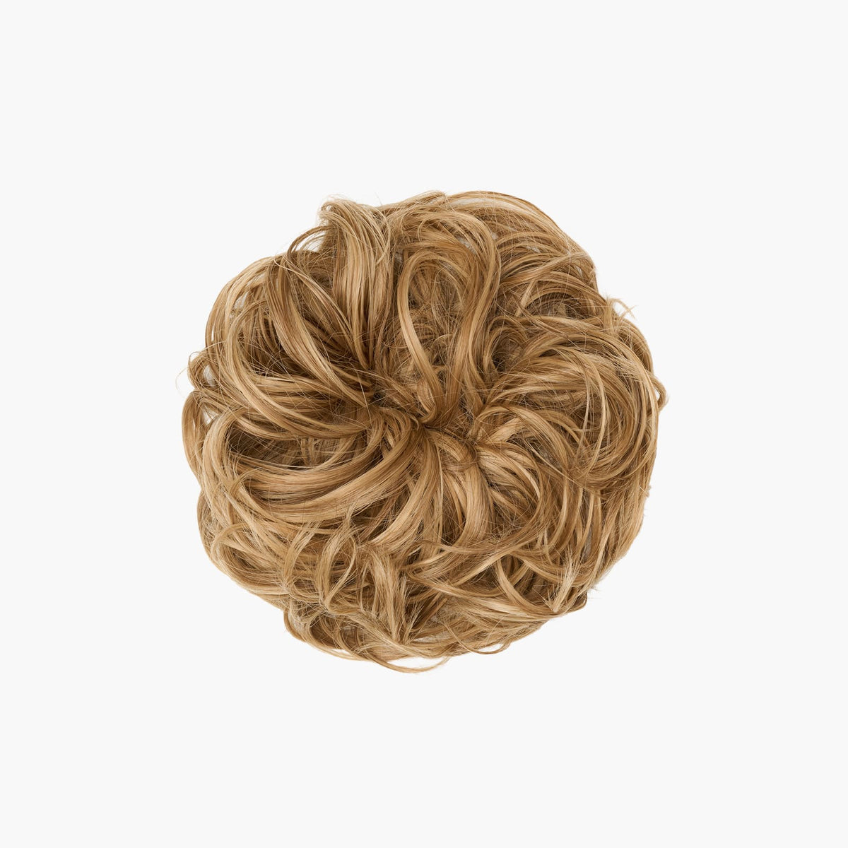 Stranded Curly Hair Messy Bun Scrunchie in Vanilla Bomb (#10/16)