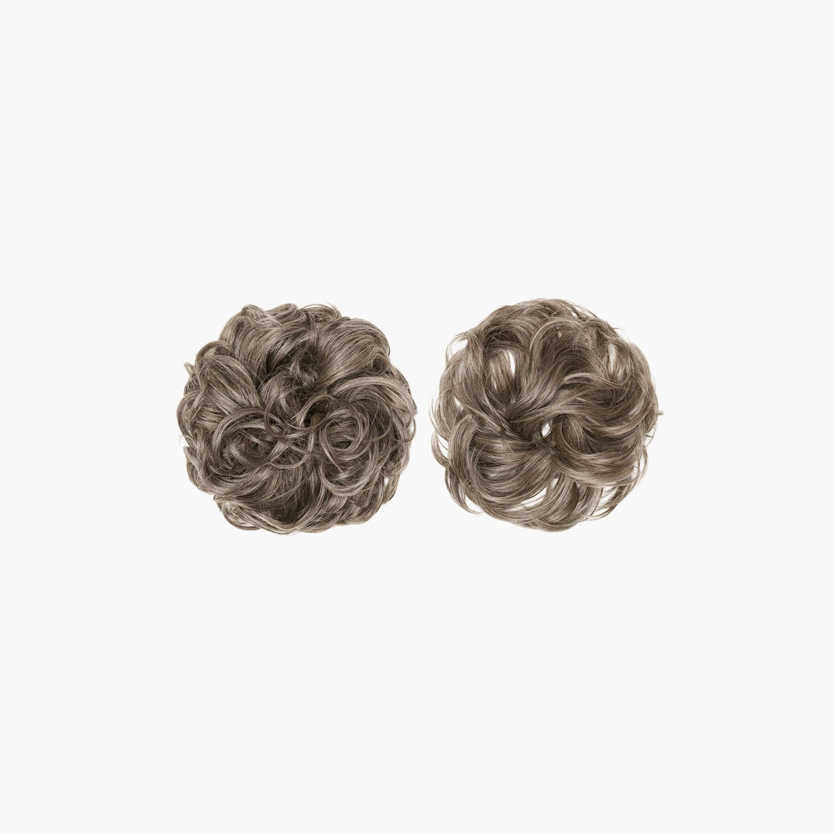 Stranded Bun Duo - Curly & Flicky Styles in Dark Grey (#53)
