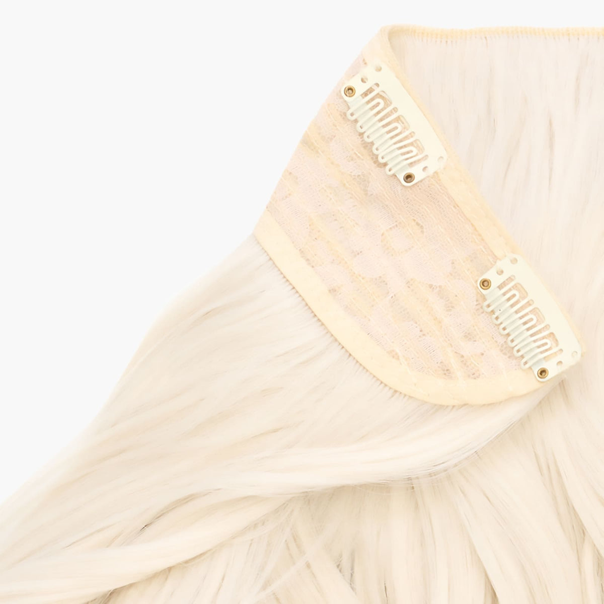 White Lily shade – Stranded One Piece Curly Clip-in Hair Extension
