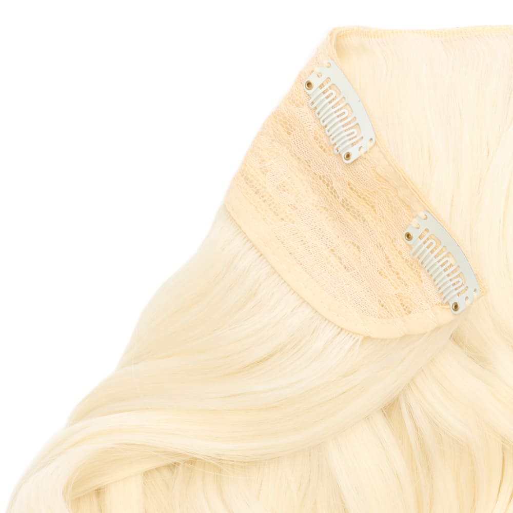 Stranded 20 Inch One Piece Curly Detailed Clip-in Section - Colour Platinum Blonde