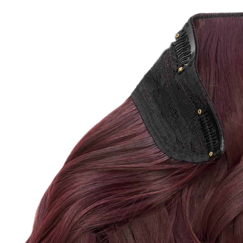 Stranded 20 Inch One Piece Curly Detailed Clip-in Section - Colour Plum