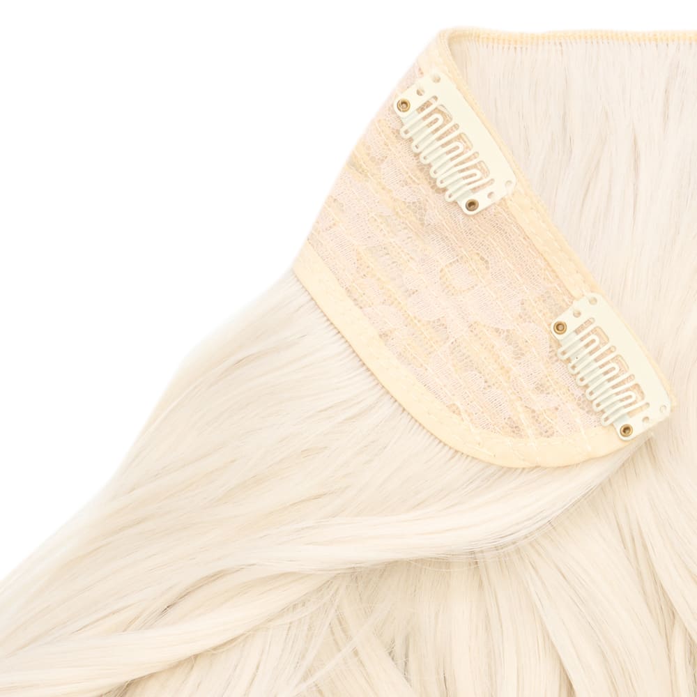 Stranded 20 Inch One Piece Curly Detailed Clip-in Section - Colour White Blonde