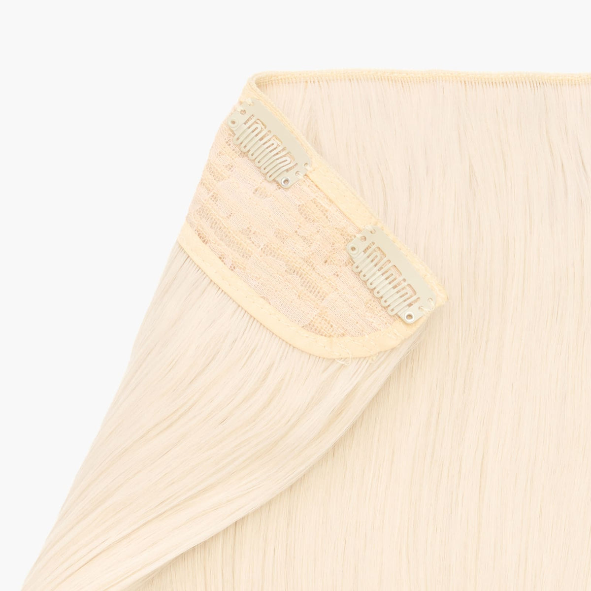 White Lily shade – Stranded One Piece Straight Clip-in Hair Extension