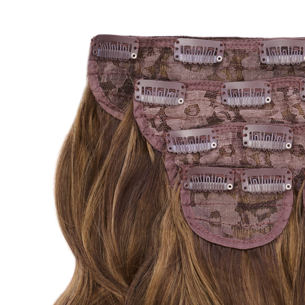 22 Inch Five Piece Synthetic Clip-in Extensions - Colour Mixed Blonde