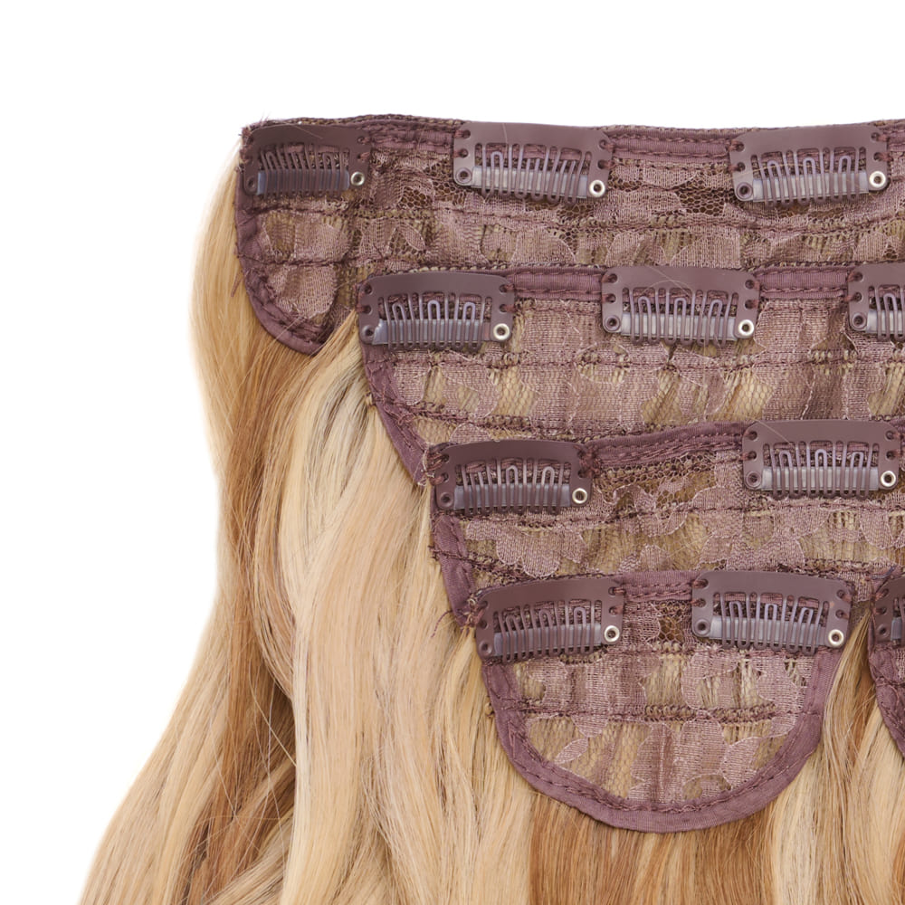 22 Inch Five Piece Synthetic Clip-in Extensions - Colour Medium Blonde