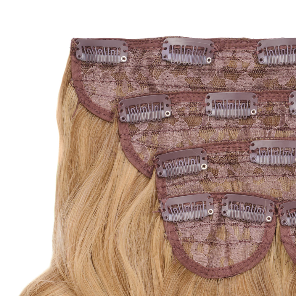 22 Inch Five Piece Synthetic Clip-in Extensions - Colour Vanilla Blonde