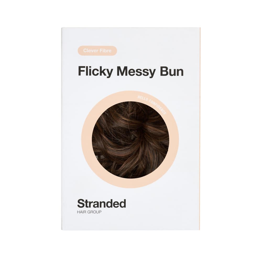 Simple Hair Volume Elasticated Scrunchie in colour Highlighted Brown