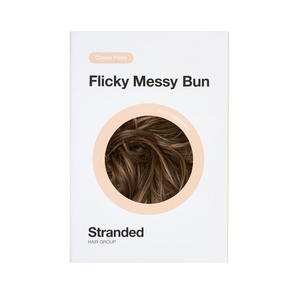 Simple Hair Volume Elasticated Scrunchie in colour Mixed Brown