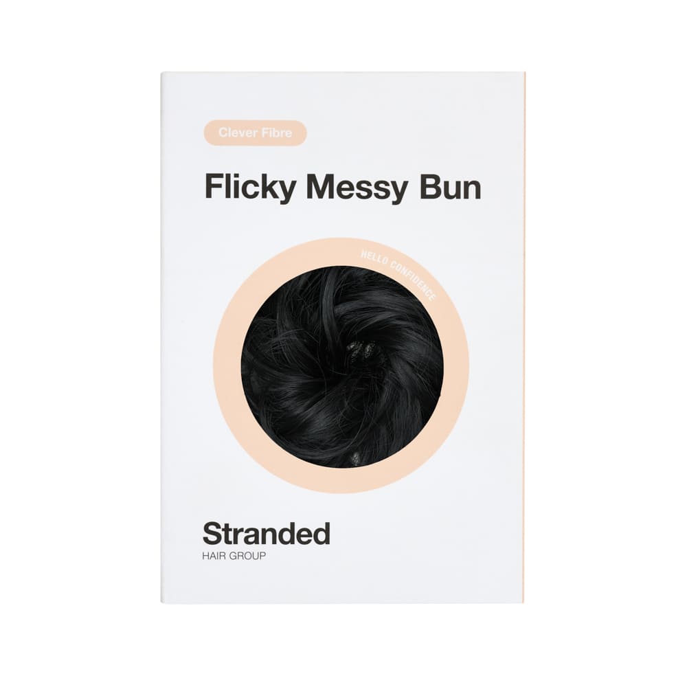 Simple Hair Volume Elasticated Scrunchie in colour Jet Black