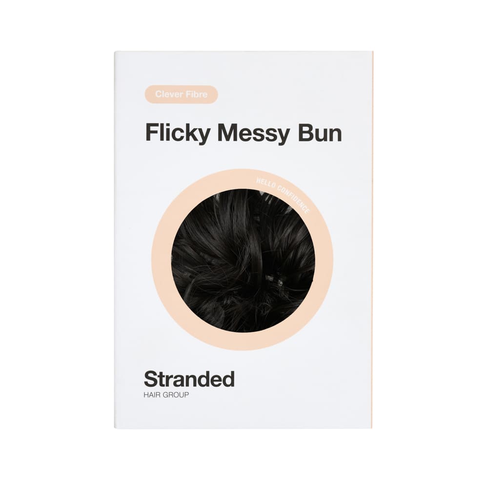 Simple Hair Volume Elasticated Scrunchie in colour Off Black