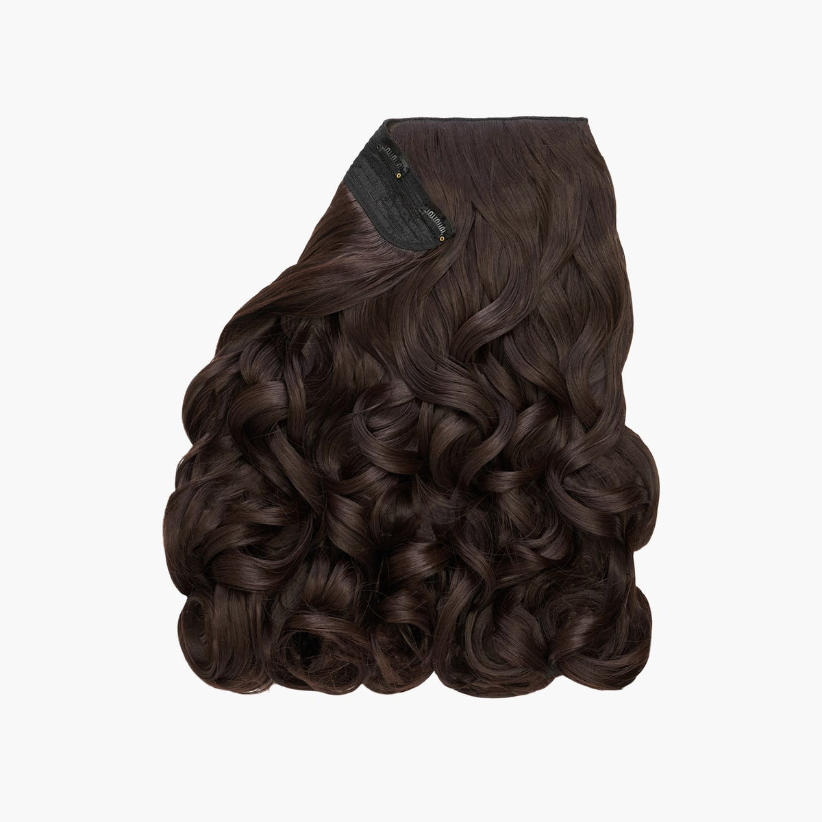 Chocolate Dahlia Stranded 16" One Piece Curly Clip-in Hair Extension