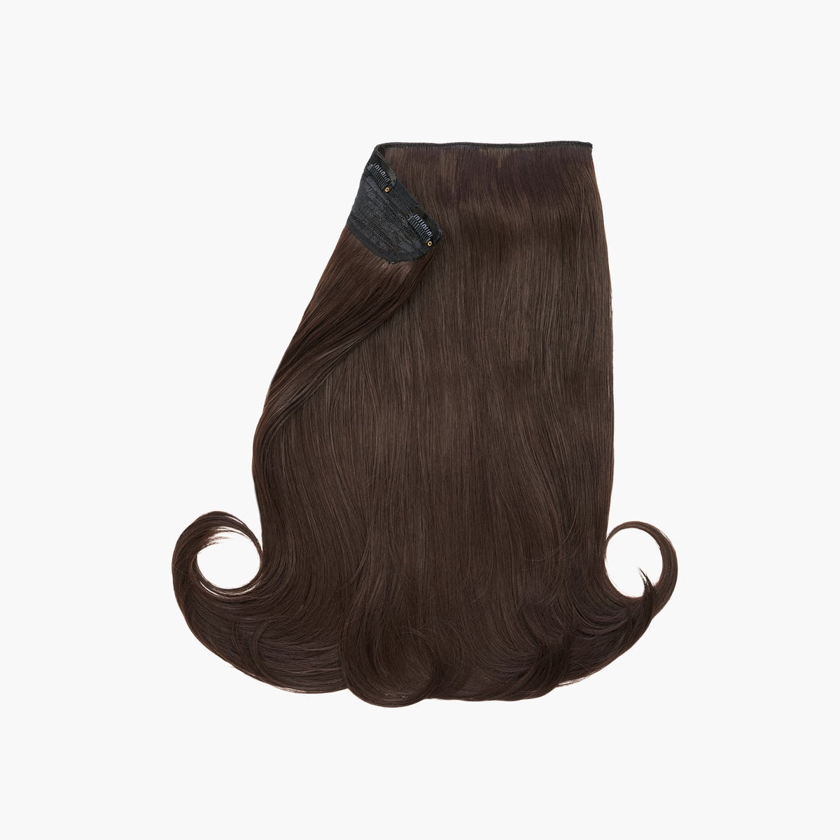 Chocolate Dahlia Stranded 16" One Piece Flicky Clip-in Hair Extension