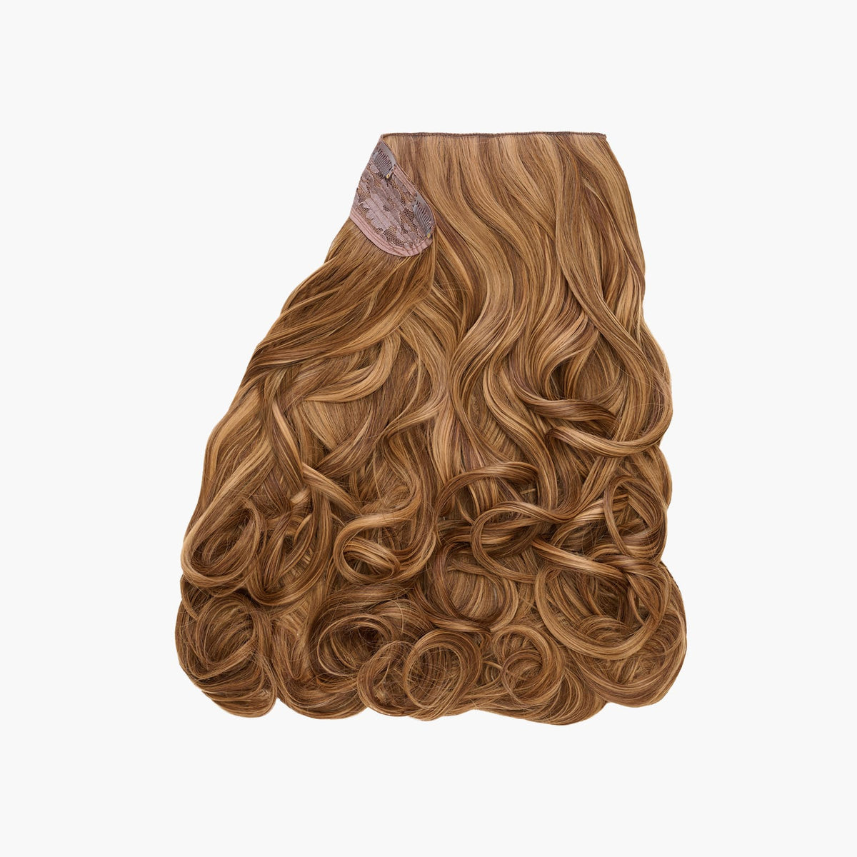 Honey Blush Stranded 20" One Piece Curly Clip-in Hair Extension