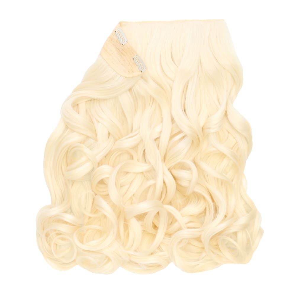 Stranded 20 Inch One Piece Synthetic Curly Clip-in Hair Extension - Colour Platinum Blonde