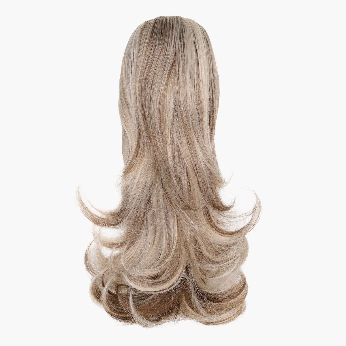 Stranded Medium Flicky Clip-on Ponytail in Ash Willow (#18/68)