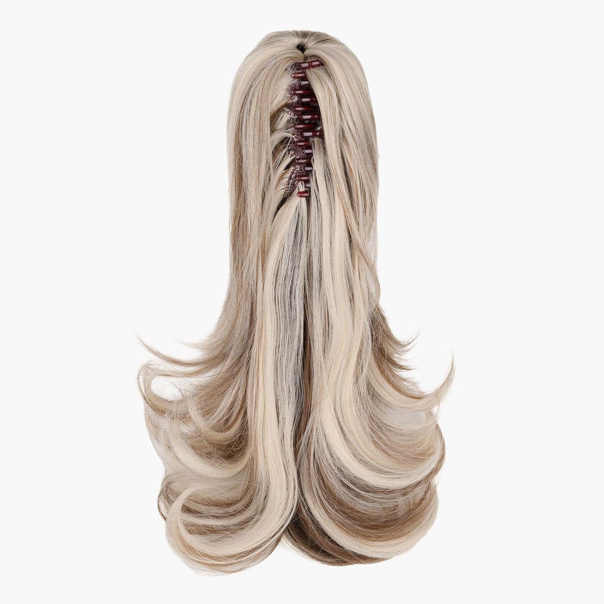 Ash Willow Stranded Medium Flicky Clip-on Ponytail