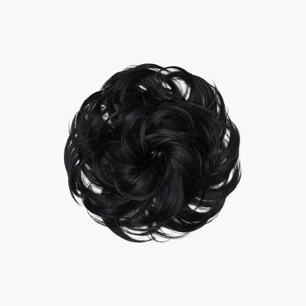 Stranded Flicky Messy Scrunchie Bun in Black Magic (#1)