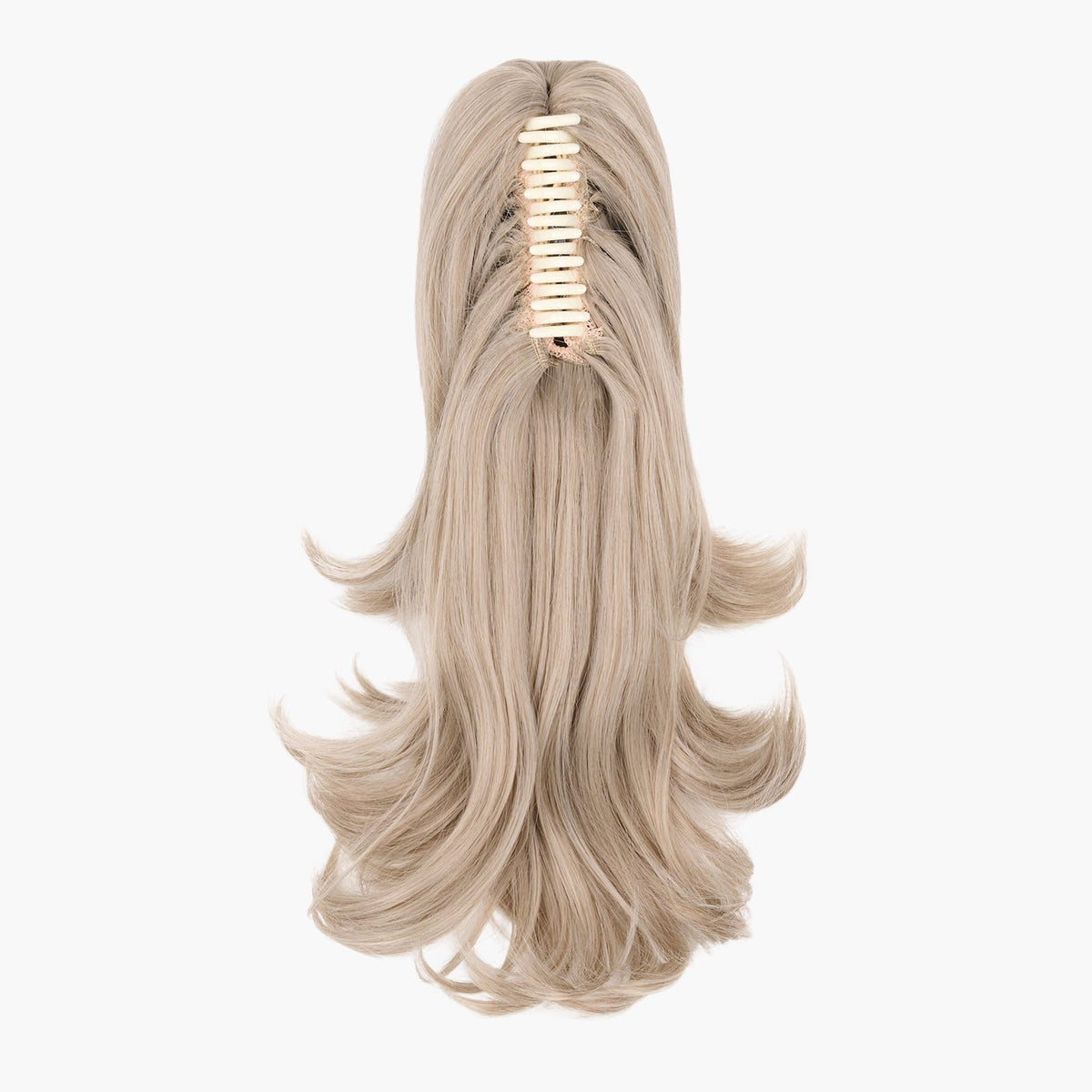 Ash Moon Stranded Medium Flicky Clip-on Ponytail