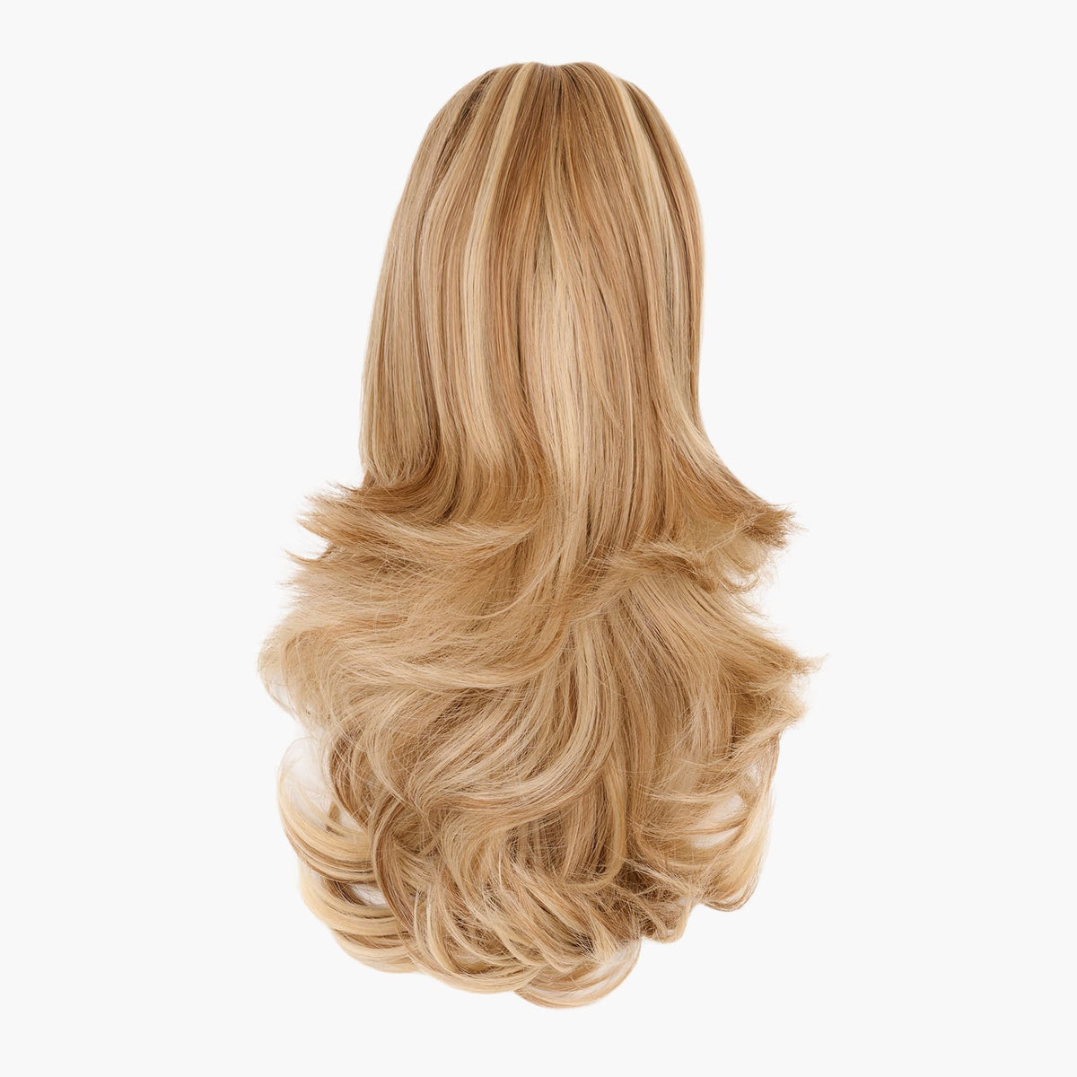 Stranded Medium Flicky Clip-on Ponytail in Ballerina Musk (#10/16/22)