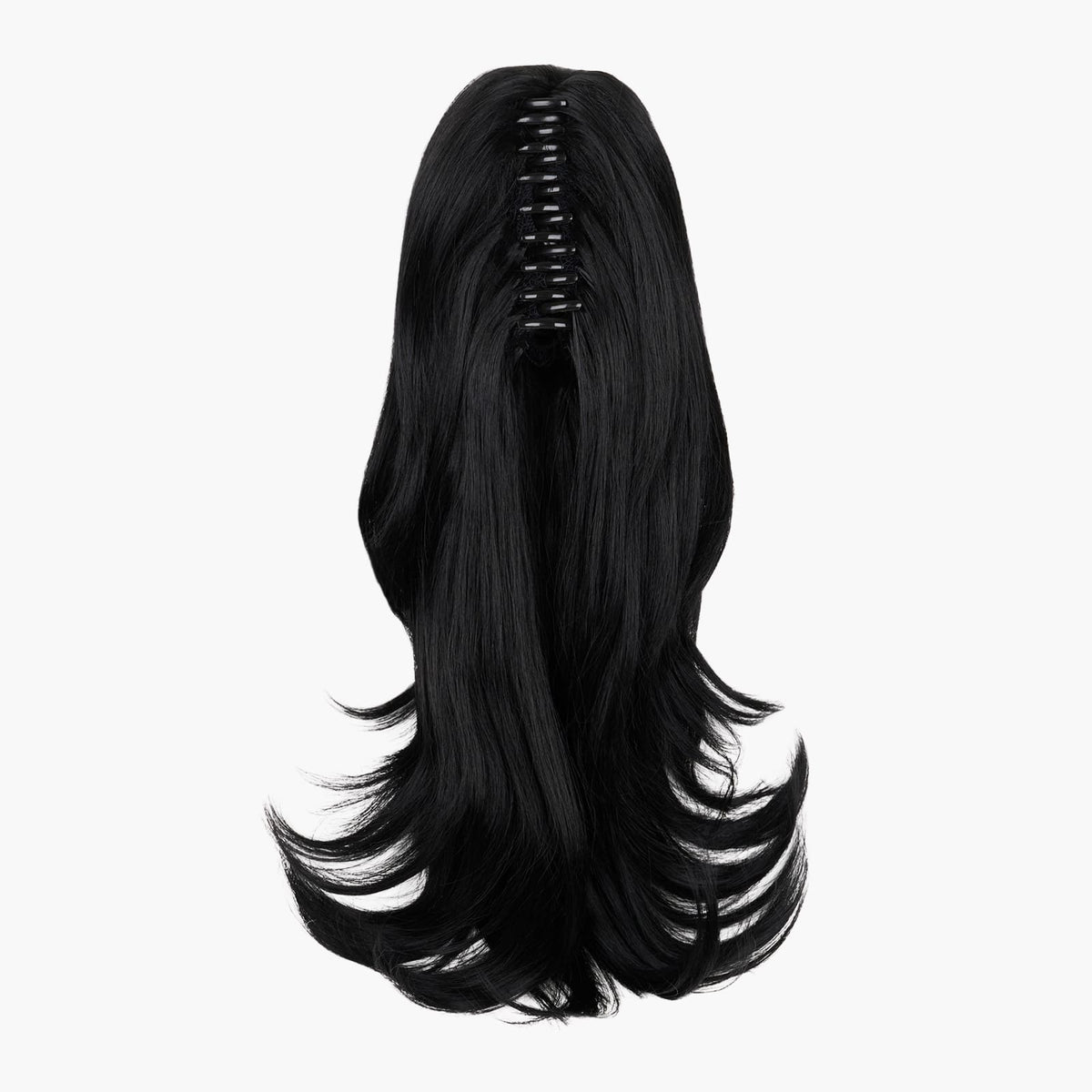 Black Magic Stranded Medium Flicky Clip-on Ponytail