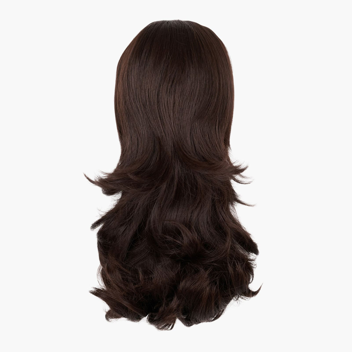 Stranded Medium Flicky Clip-on Ponytail in Chocolate Dahlia (#4)