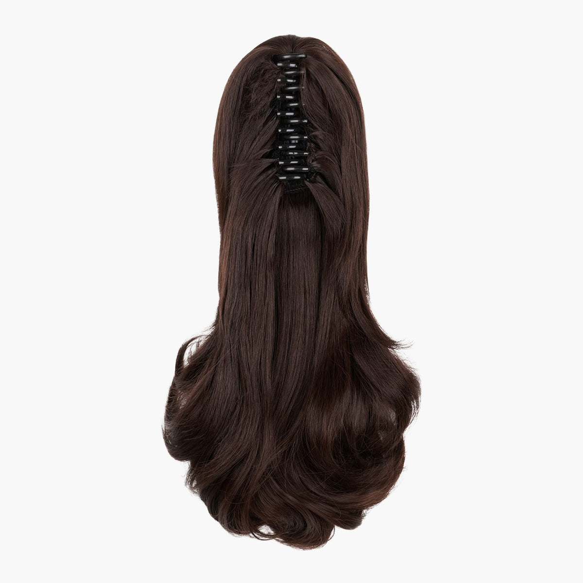 Chocolate Dahlia Stranded Medium Flicky Clip-on Ponytail