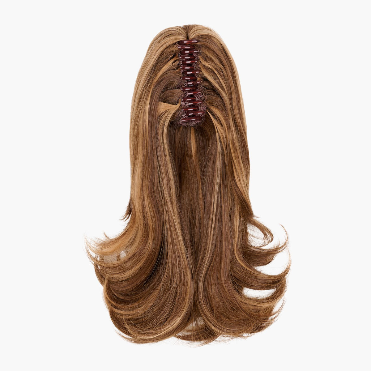Honey Blush Stranded Medium Flicky Clip-on Ponytail