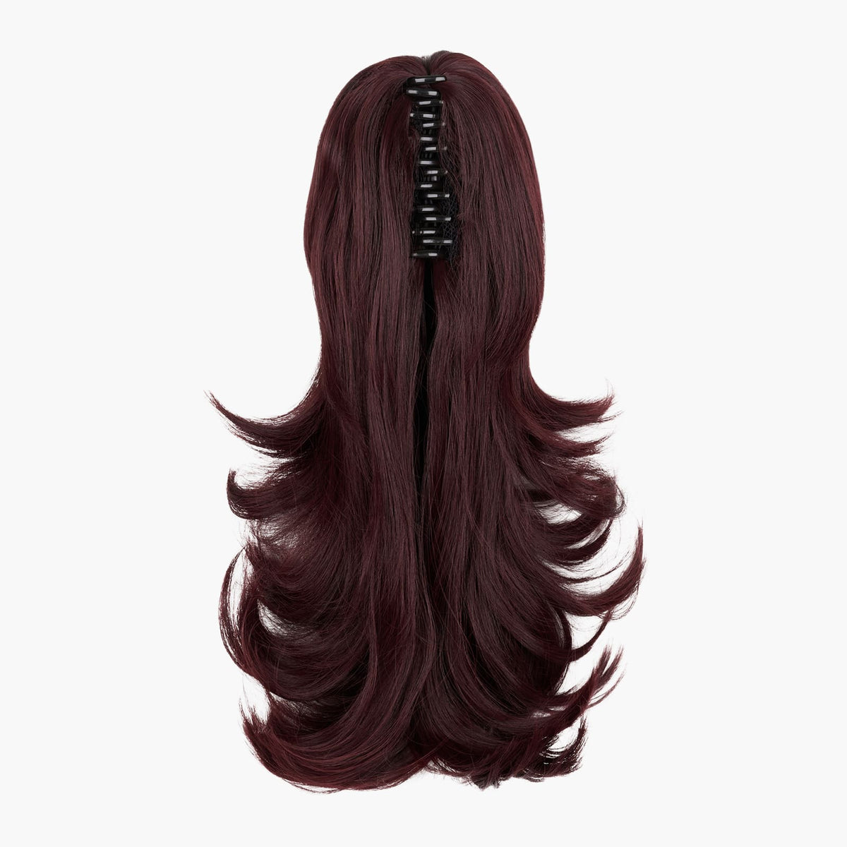 Plum Blossom Stranded Medium Flicky Clip-on Ponytail