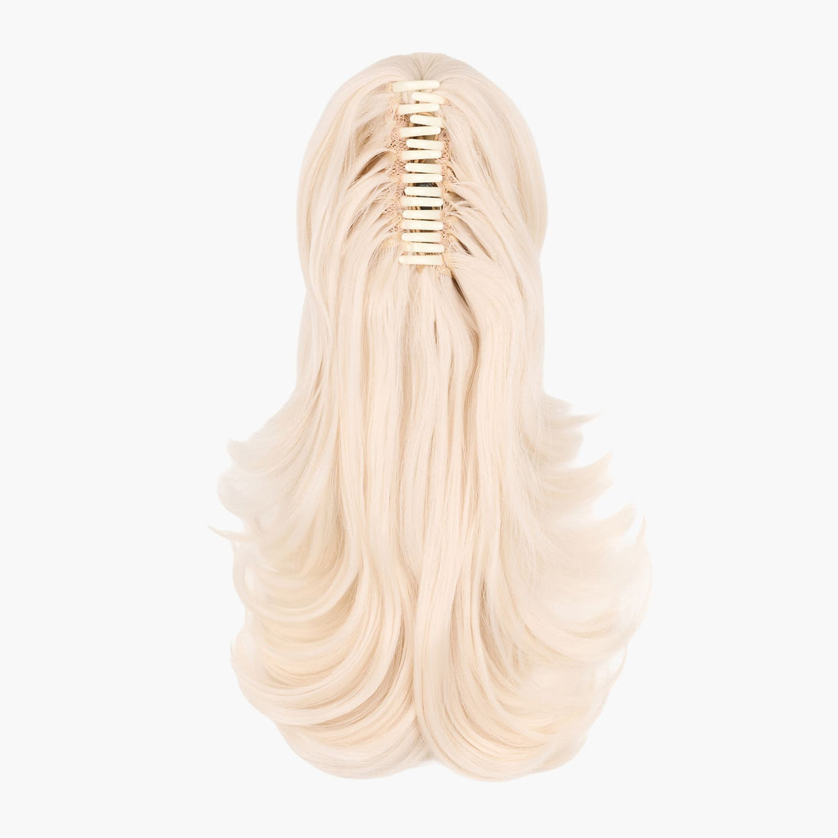 White Lily Stranded Medium Flicky Clip-on Ponytail