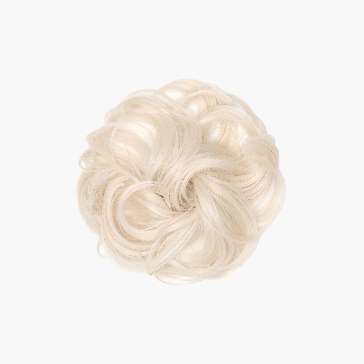 Stranded Flicky Messy Scrunchie Bun in White Lily (#600)