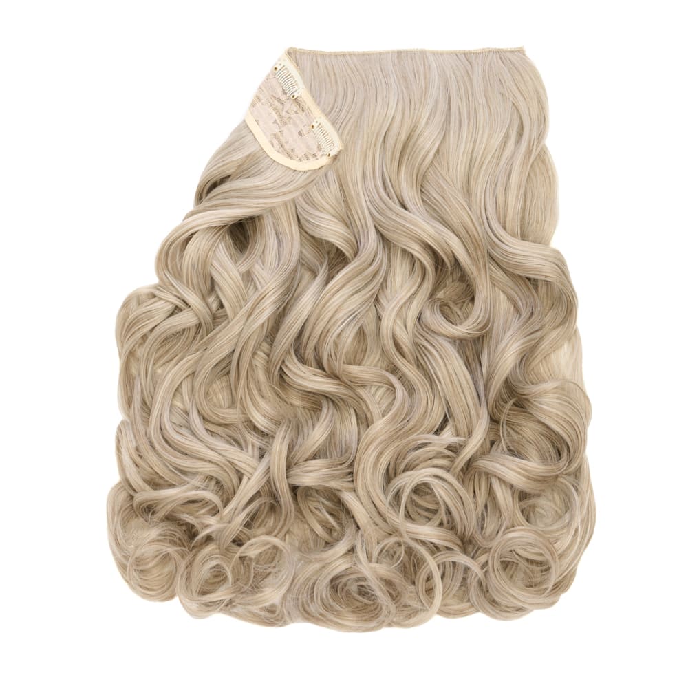 Stranded 20 Inch One Piece Synthetic Curly Clip-in Hair Extension - Colour Grey