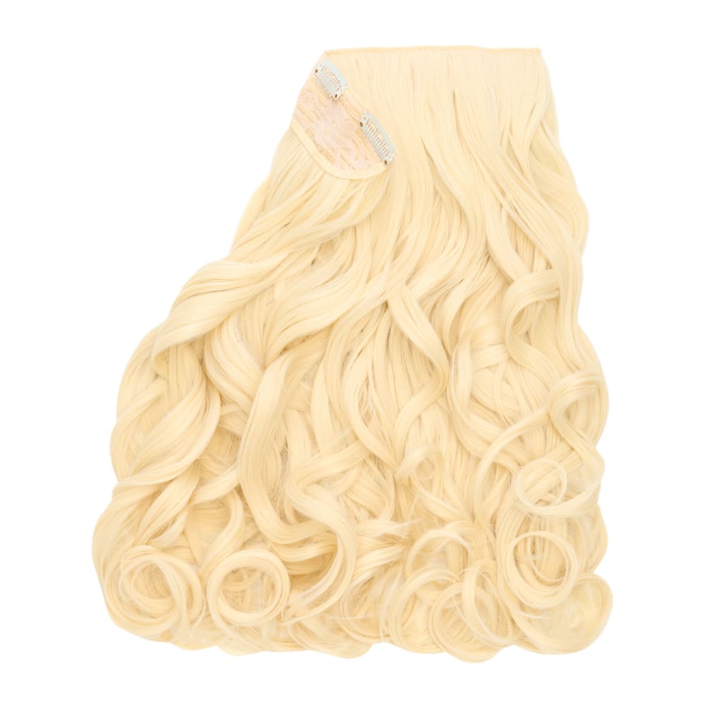 Stranded 20 Inch One Piece Synthetic Curly Clip-in Hair Extension - Colour Warm Blonde