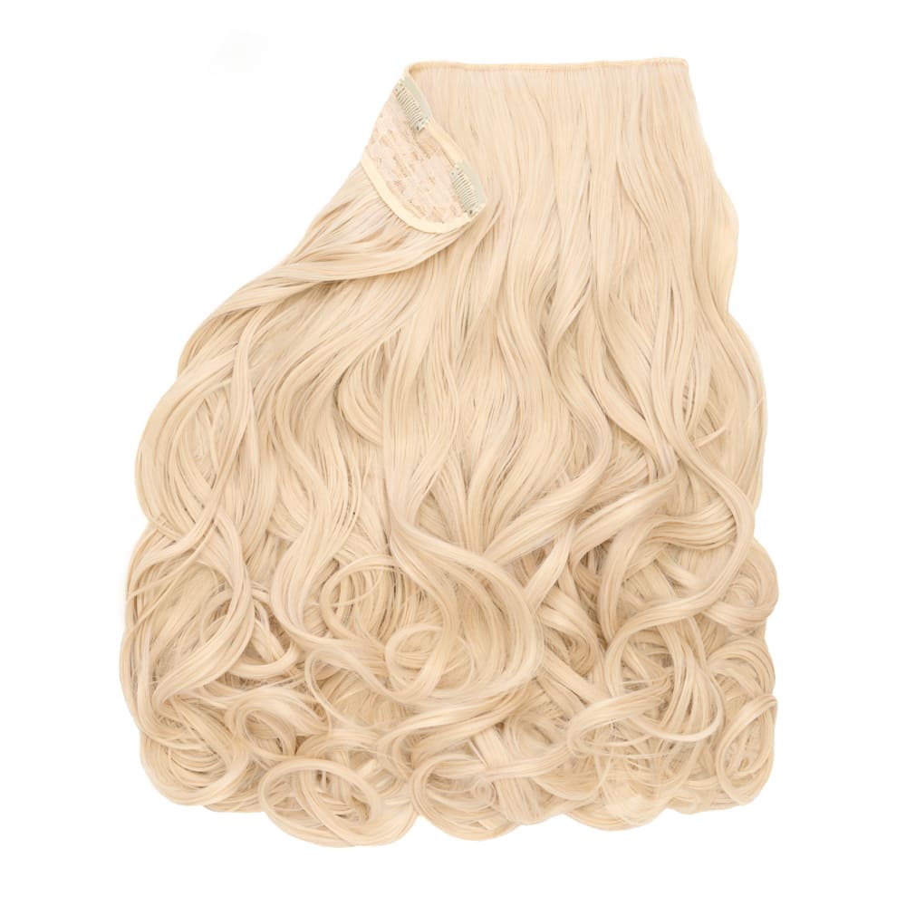 Stranded 20 Inch One Piece Synthetic Curly Clip-in Hair Extension - Colour Swedish Blonde