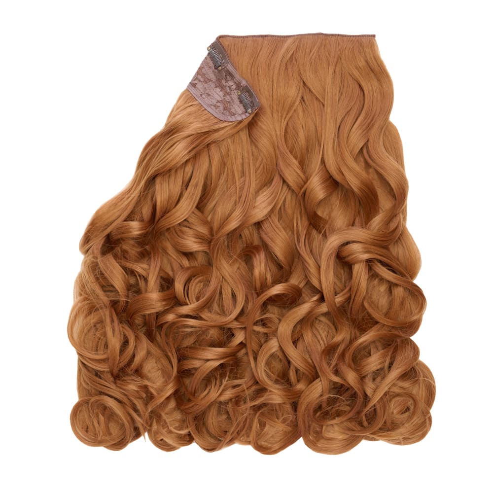 Stranded 20 Inch One Piece Synthetic Curly Clip-in Hair Extension - Colour Copper