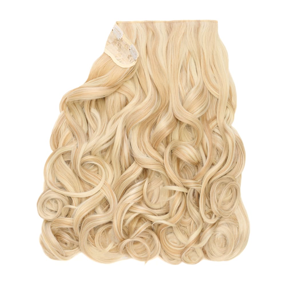 Stranded 20 Inch One Piece Synthetic Curly Clip-in Hair Extension - Colour UK Blonde