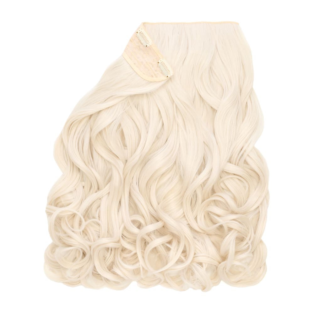 Stranded 20 Inch One Piece Synthetic Curly Clip-in Hair Extension - Colour White Blonde
