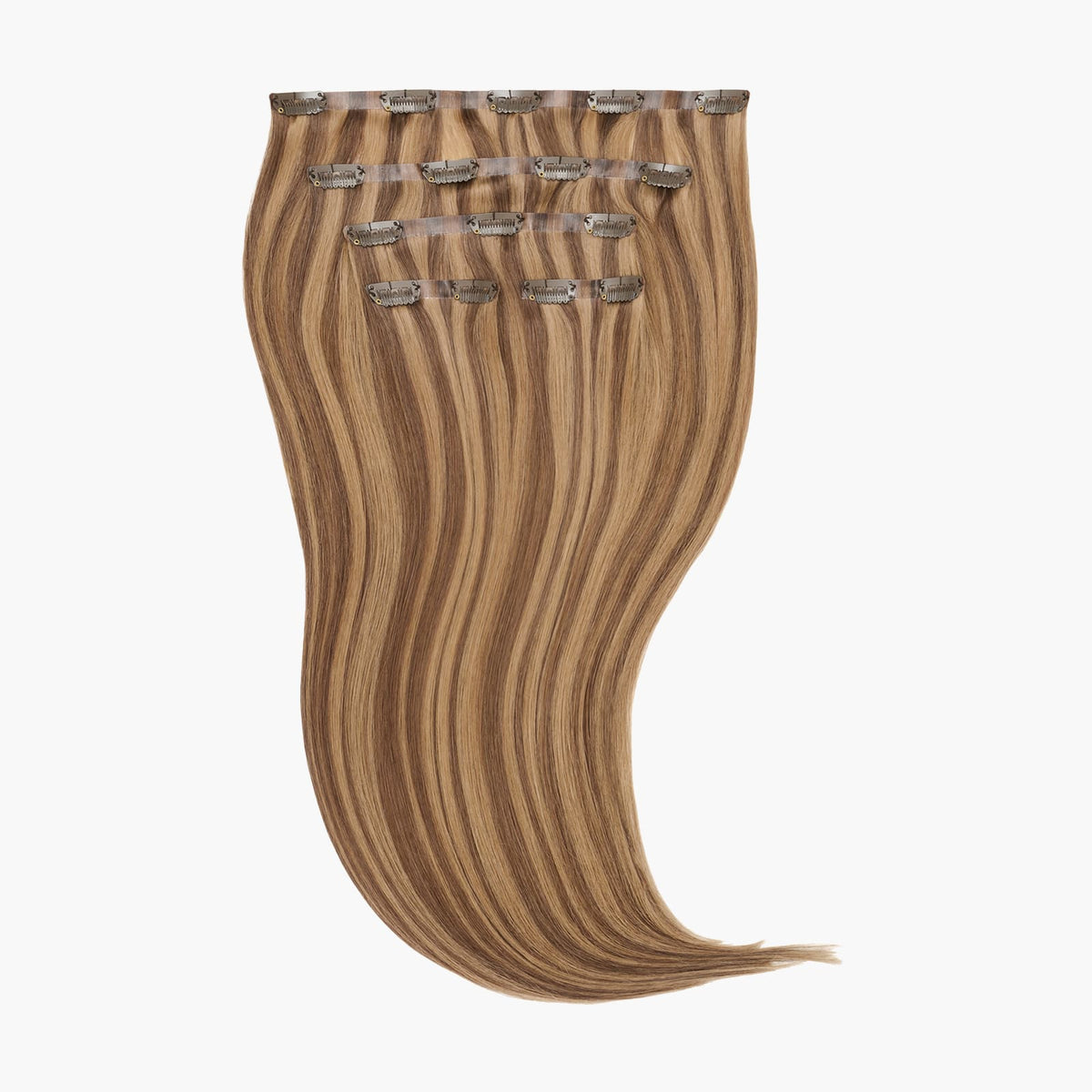 Stranded 14" Seamless Clip-in Human Hair Extension (95g) - Colour #8/10 Baby Bronde