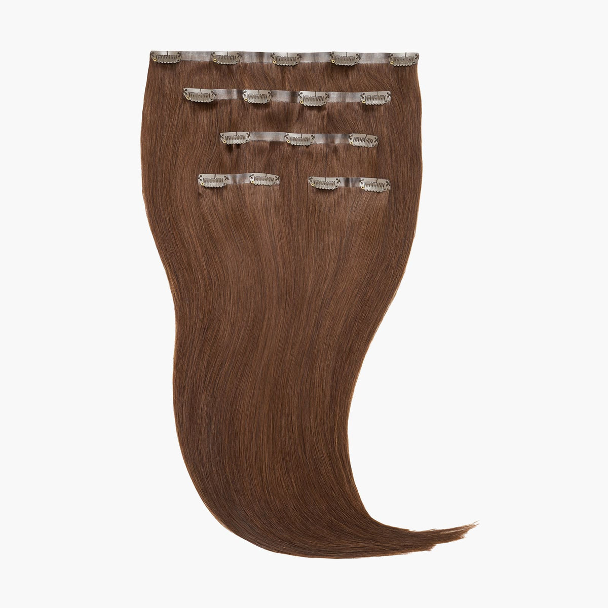 Stranded 14" Seamless Clip-in Human Hair Extension (95g) - Colour #6 Daylilies