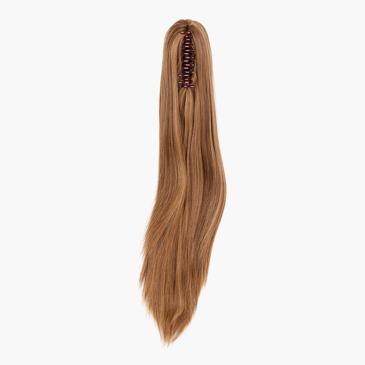 Honey Blush Stranded Long Straight Clip-in Ponytail