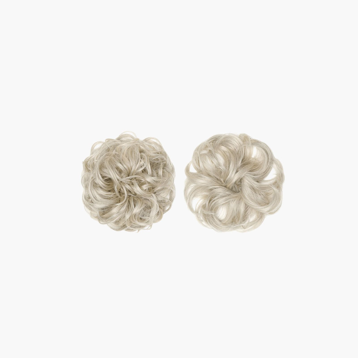Stranded Bun Duo - Curly & Flicky Styles in Light Grey (#52)