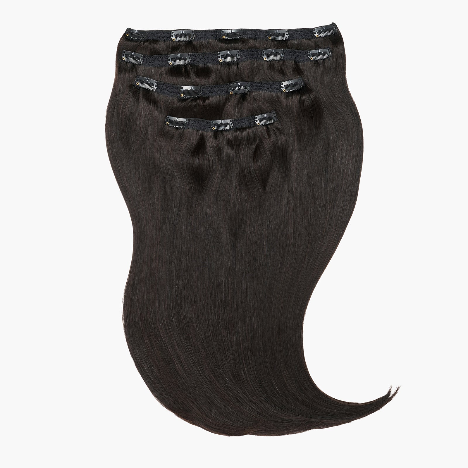 Stranded 20" Lace Clip-in Human Hair Extension (170g) - Colour #1B Queen of The Night