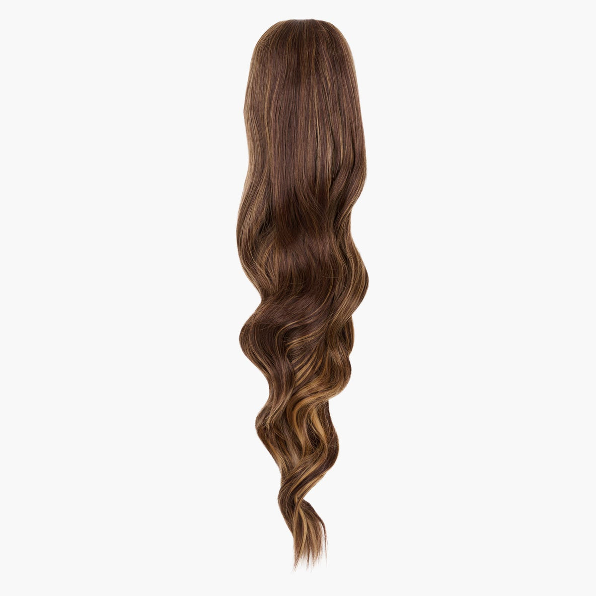 Stranded Long Wand Wave Clip-in Ponytail in Coral Bells (#4/27)