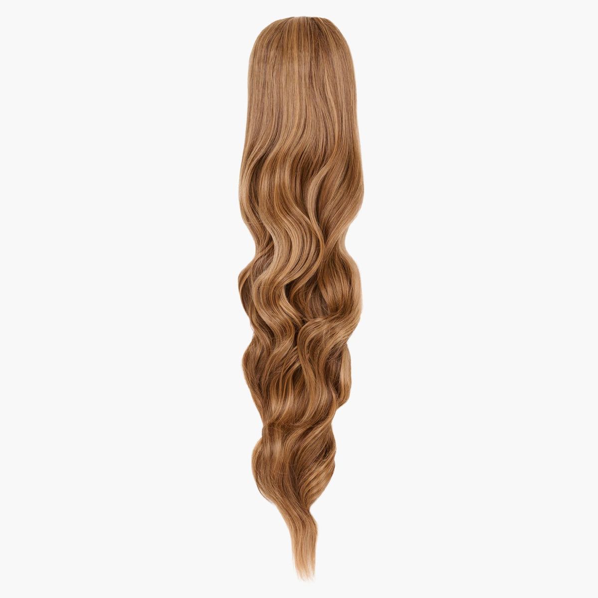Stranded Long Wand Wave Clip-in Ponytail in Honey Blush (#6/27)