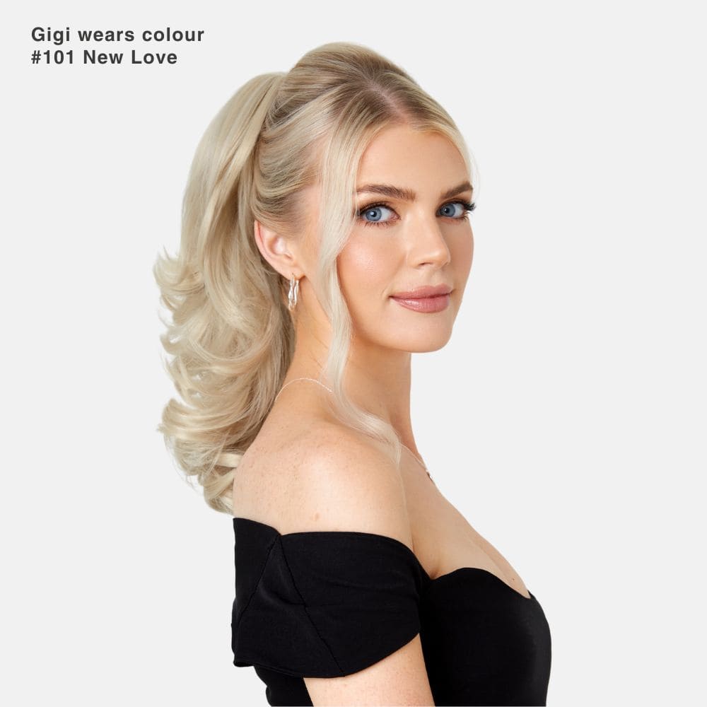 Stranded Medium Flicky Clip-on Ponytail #8/10 Baby Bronde