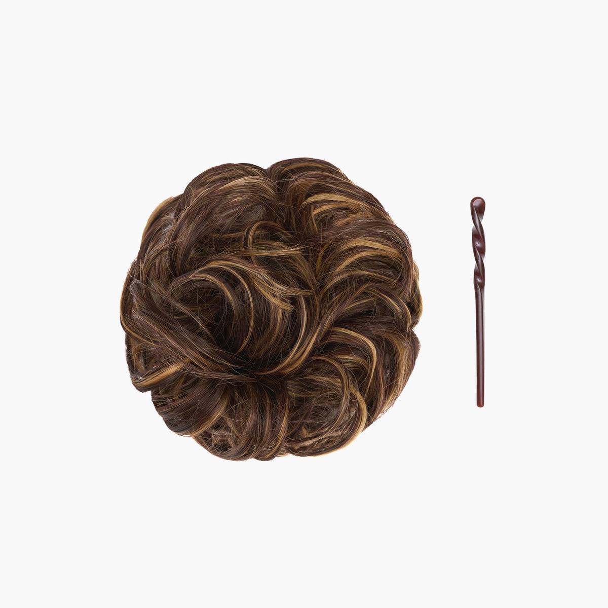 Stranded Mini Messy Bun in Coral Bells (#4/27)